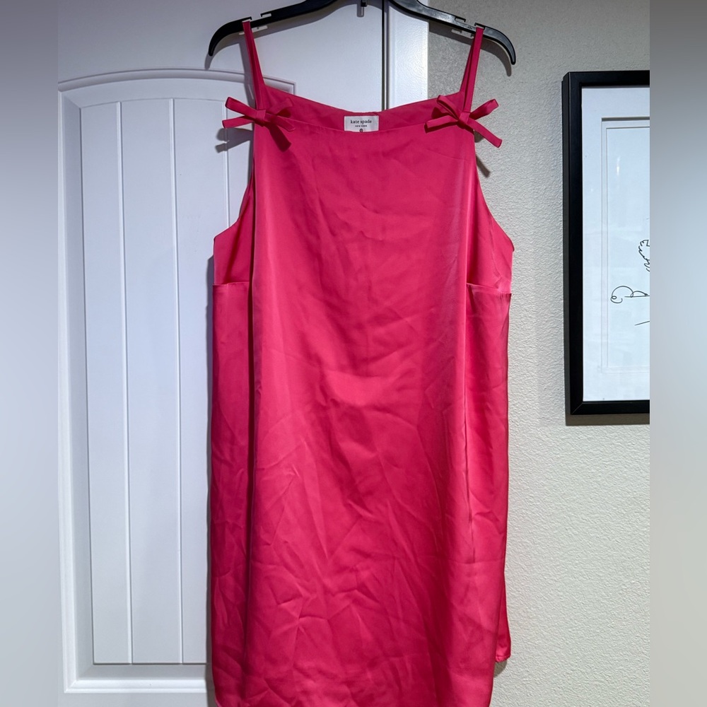 🫐NWOT Pink Sleeveless satin Kate spade Dress